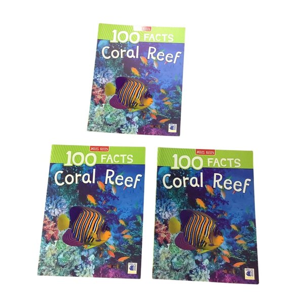 100 Facts Coral Reef Paperback Book Bundle Miles Kelly Children’s Educational Bo - Picture 1 of 9